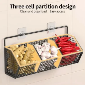 3 Grid Onion Garlic Storage Rack