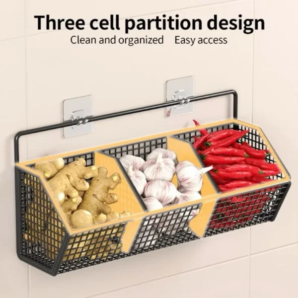 3 Grid Onion Garlic Storage Rack