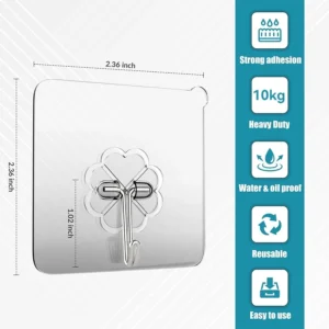 my-11134207-7rasa-m3kkkaqswidd6d.webp Transparent Self Adhesive Wall Hooks 10kg