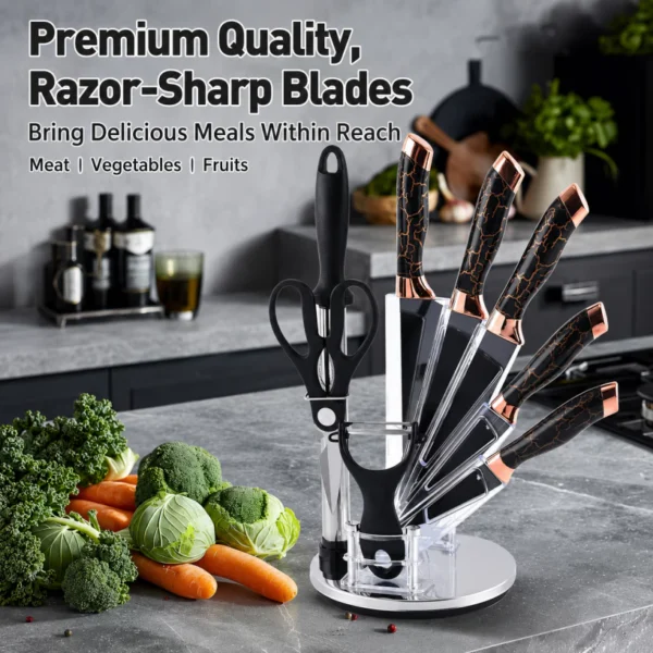 9 in 1 Stainless Steel Knife Set