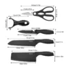 7 in 1 Black Steel Knife Set