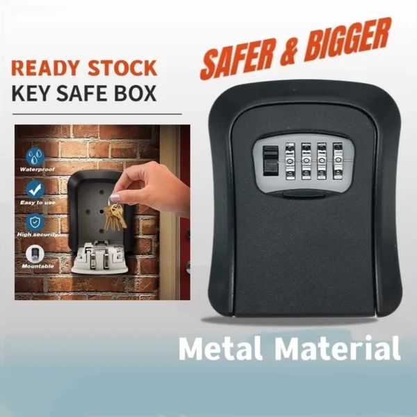 sg-11134201-7reng-m8ejrsm5si7q9a.webp Outdoor Key Safe Box with Combination Lock L11.4cm W9.4cm H4cm